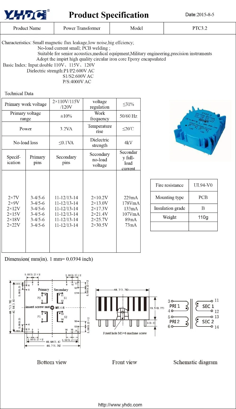 PTC3.2 для использования аудио Мощность 115 ва 2* в 2*12 В тороидальный трансформатор, Инкапсулированный трансформатор сварочный трансформатор ПП