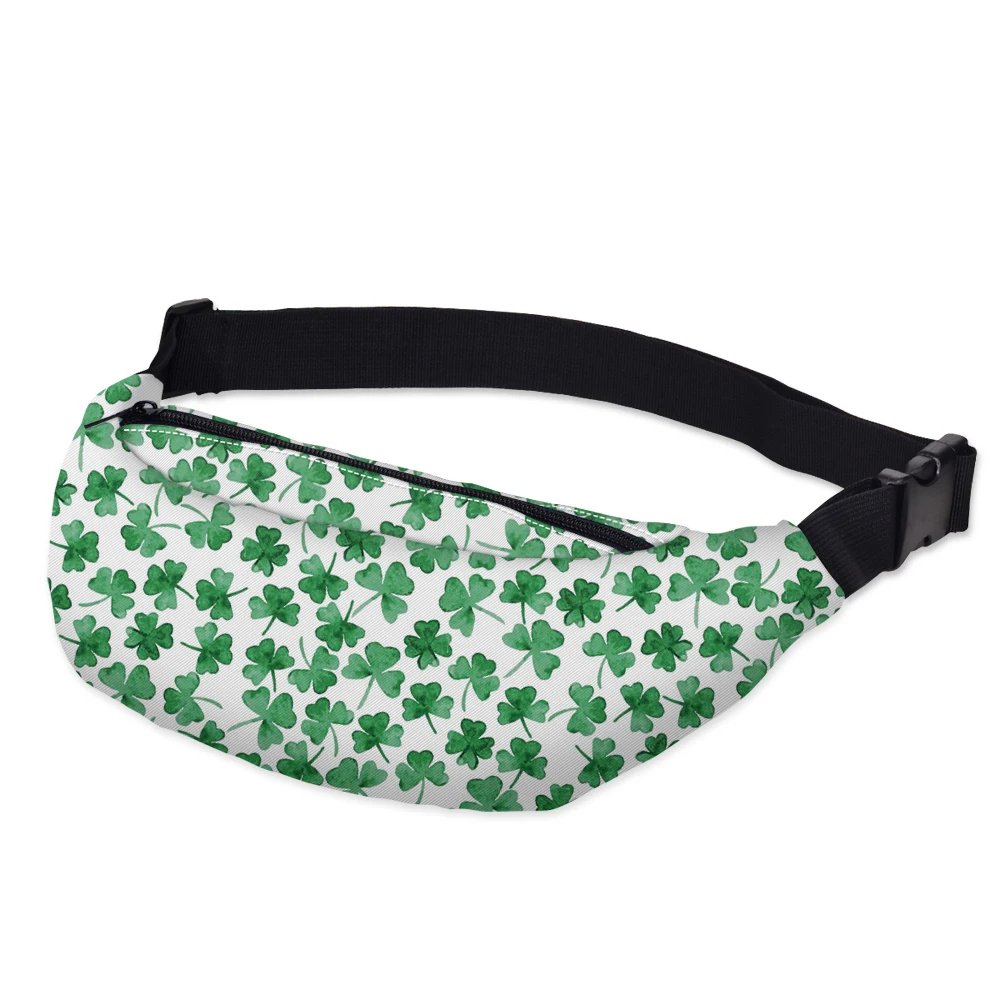Deanfun 3D Printing Waist bags Hip Bum Bags Clover for Women Fashion with Zipper YB12 # | Багаж и сумки