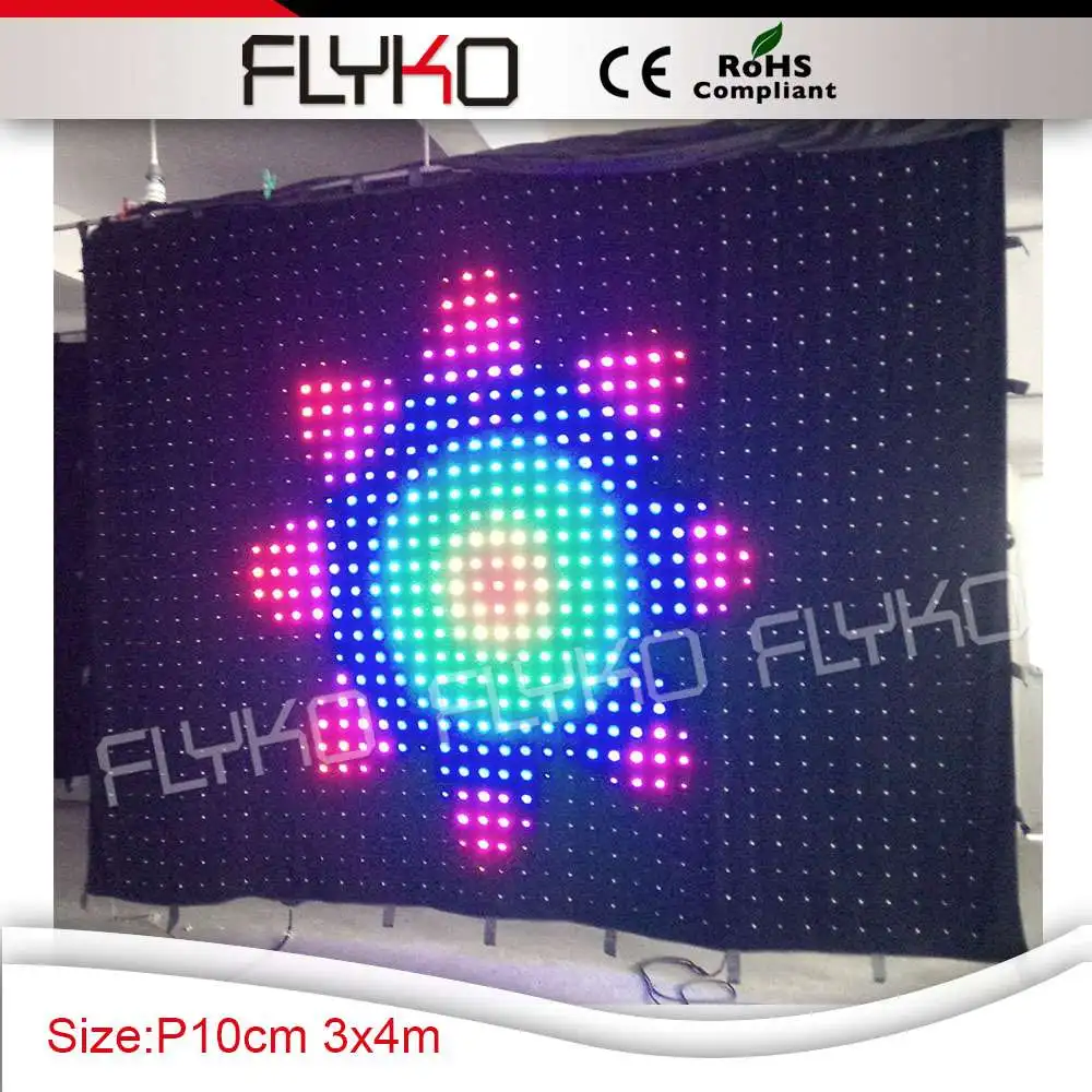 RGB 3 в 1 цветной видео программируемый тканевый занавес мягкий портативный DJ DMX
