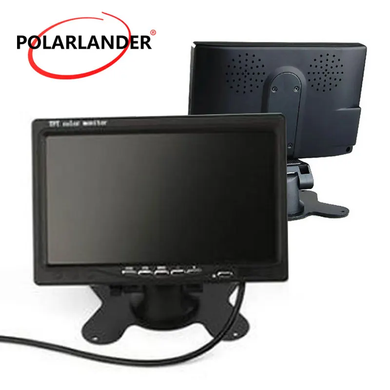 7 дюймовый монитор для камеры заднего вида DVD VCD 2 AV вход TFT LCD 800*480 экран|7 inch car monitor|car