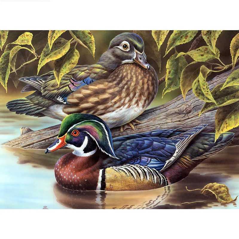 

5D DIY Diamond painting ducks in the lake Full square/Round Diamond embroidery Cross Stitch Rhinestone Mosaic decor NX