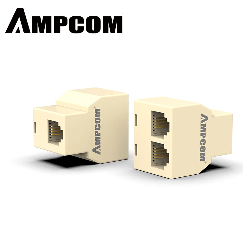 white one to two AMPCOM RJ11 телефонный конвертер 1/2/5/10-Pack RJ-11 Классический 6 штифтов женские может составлять 1-3 и 4 телефон кабель линейный разделитель адаптер - Цвет: white one to two