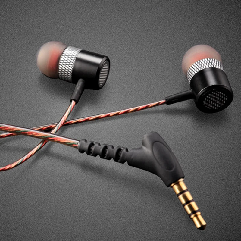 Тяжелый бас наушники Металлические HIFI стерео мм 3 5 сабвуфер вкладыши с