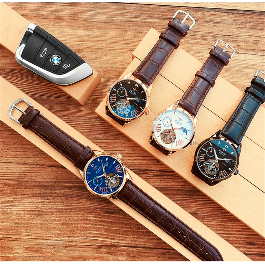 Роскошные Механические часы Tourbillon 2018 мужские автоматические Классические