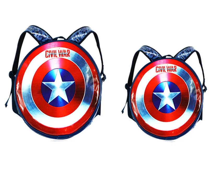 Большой рюкзак в стиле аниме Капитан Америка водонепроницаемый холщовый для