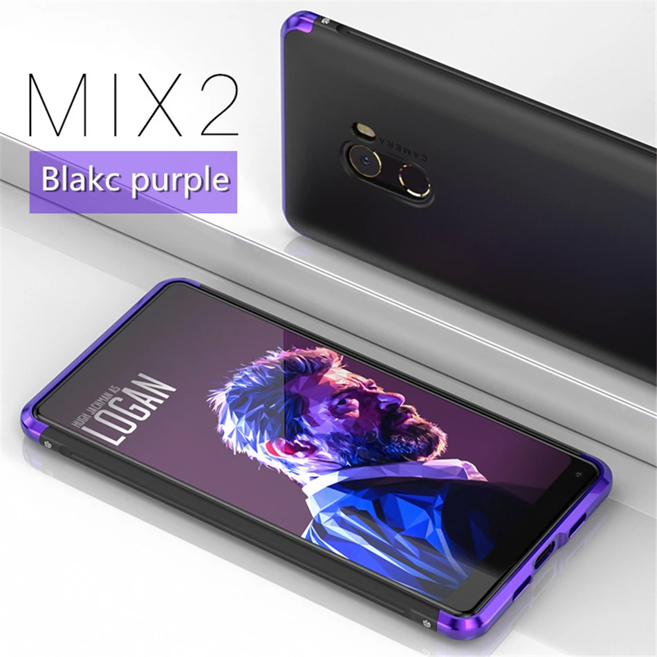 GIN mi C брендовый чехол для Xiaomi mi Mix 2 роскошный бампер из алюминиевого сплава+ Жесткая задняя крышка из поликарбоната противоударный металлический чехол для mi 6 mi X2 mi 6