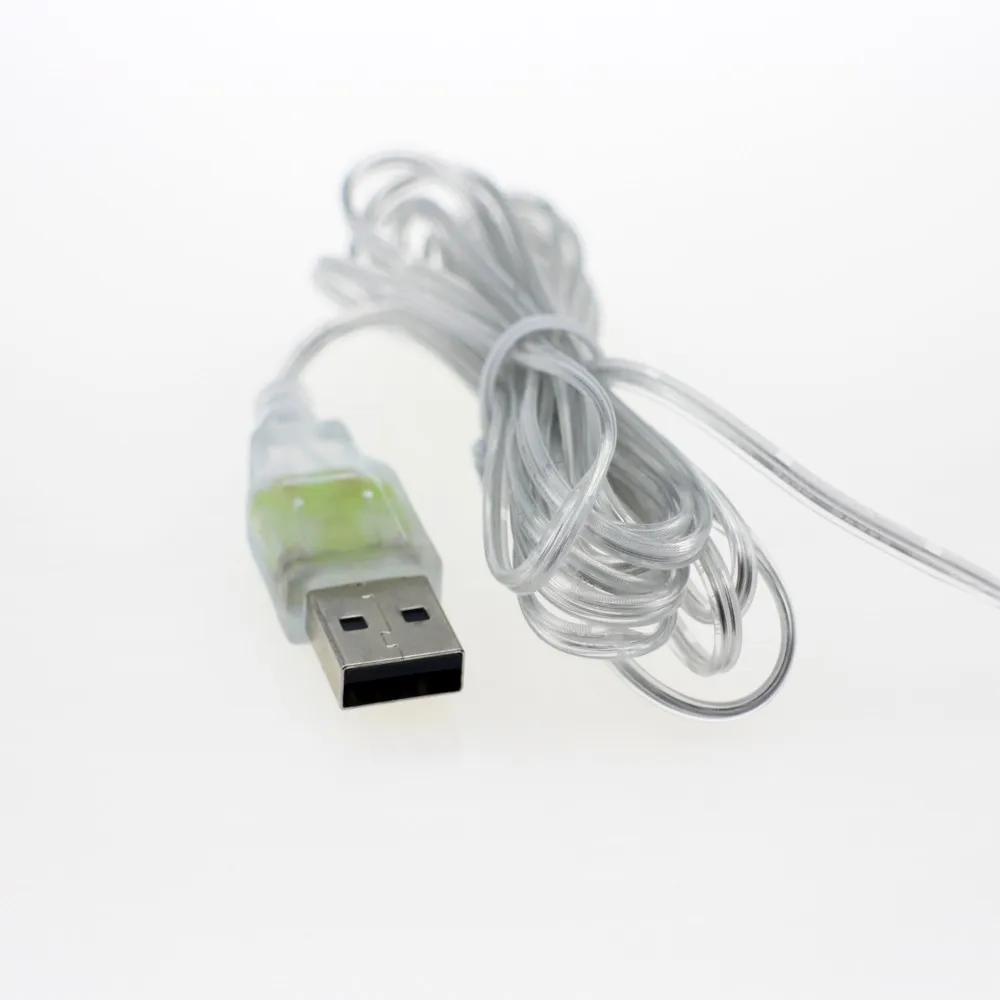 10 м 33 фута 100 led USB наружная светодиодная Серебряная проволочная гирлянда