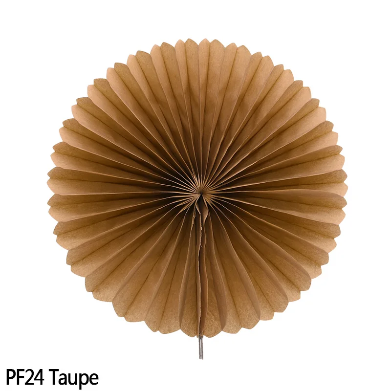 PF24 Taupe 5 шт. 10/15/20/25 см бумажный веер вертушка круглый Фонари для свадьбы, праздника, вечерние висит с цветочным узором на день рождения Набор сделай сам DIY 8z - Цвет: PF24 Taupe