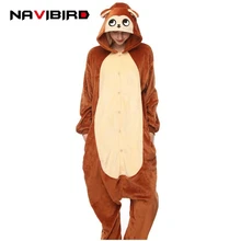 Животных коричневый обезьяна Onesie Kigurumi унисекс для взрослых