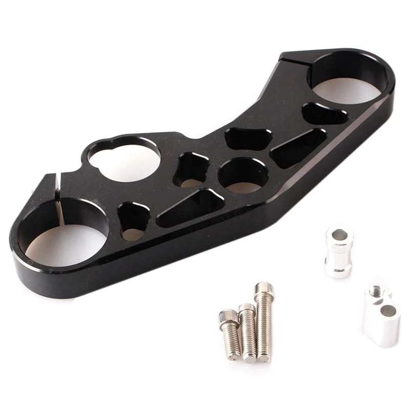 Black Motorcycle Front Fork Lowering Triple Tree Upper Top Clamp Yoke For Suzuki Gsxr600 750 2006- Gsxr1000 2007 - Цвет: Black