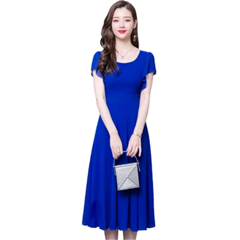 

Fashion New Red Sexy Chiffon Boho Beach Party Dress Women 2019 Summer Elegant Big Swing Long Maxi Dresse Vestidos Robe 103