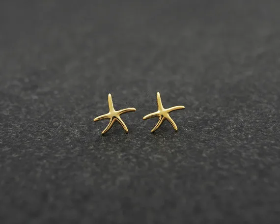 

Fashion starfish stud earrings / plated/Rose starfish stud earrings