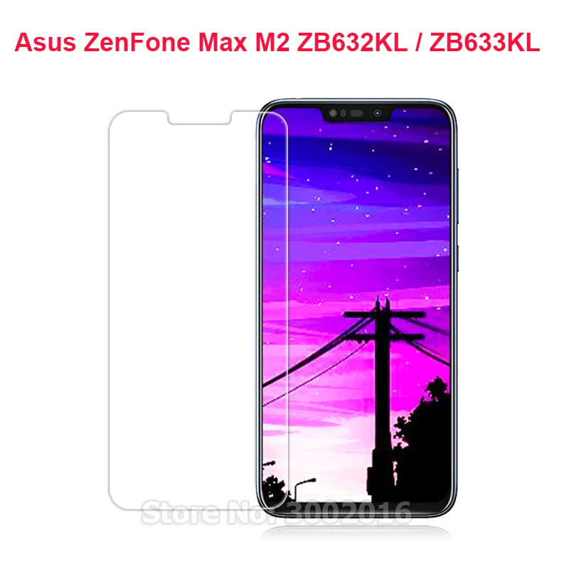 2 шт закаленное стекло для Asus Zenfone Max Pro(M2) ZB631KL Защитная пленка для Asus Zenfone Max M2 ZB633KL
