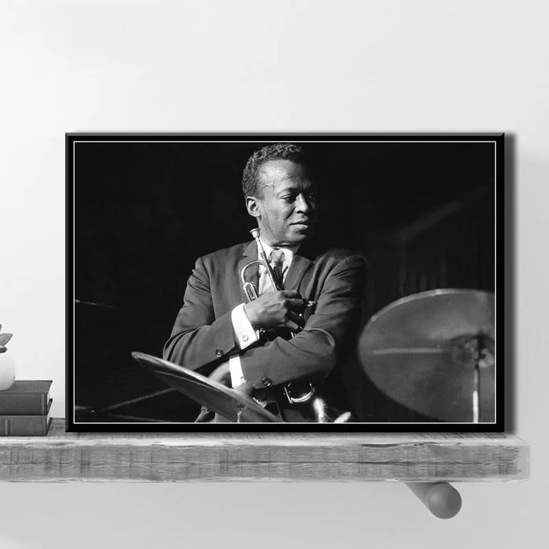 P824 Miles Davis Blue Jazz лучший Музыкальный Саксофон художественная живопись Шелковый Холст плакат настенный домашний декор