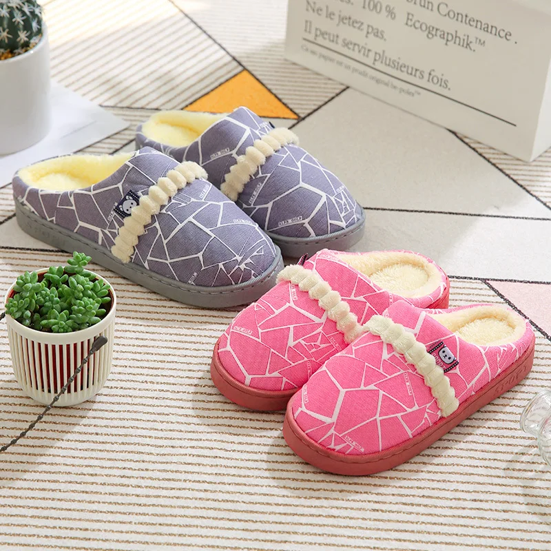 

Cute Non-slip Winter Women Slippers Home Female Comfort Floor Women Shoes Cotton Ladies Indoor Slippers Plush Slipper