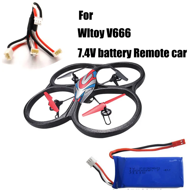 Фото MJX X600 X101 7,4 В 2S 1 в 3 зарядный кабель проводная линия для SYMA X8C WLtoy V666 RC Дрон литий-полимерный аккумулятор радиоуправляемого самолета Радиоуправ... №5