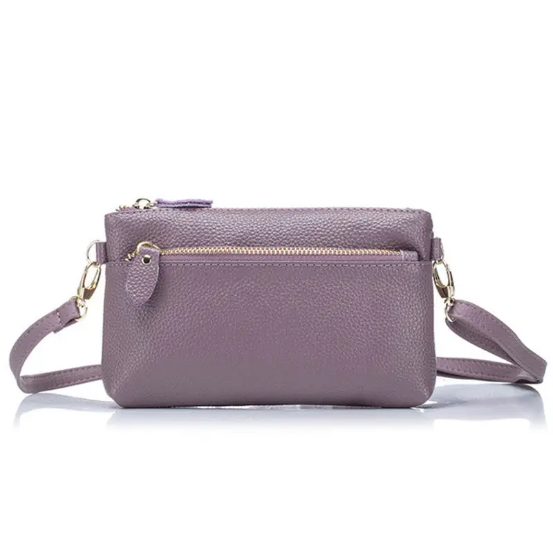 Purple RanHuang, новинка, женские клатчи из натуральной кожи, повседневные сумки на плечо, женские модные сумки через плечо, маленькие сумки для муфт A1519 - Цвет: Purple