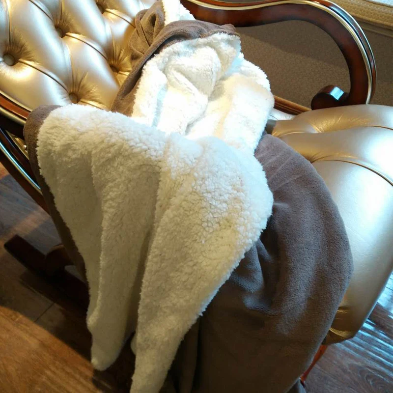 Двухслойный диван-одеяло из полиэстера летние одеяла плотного кораллового флиса