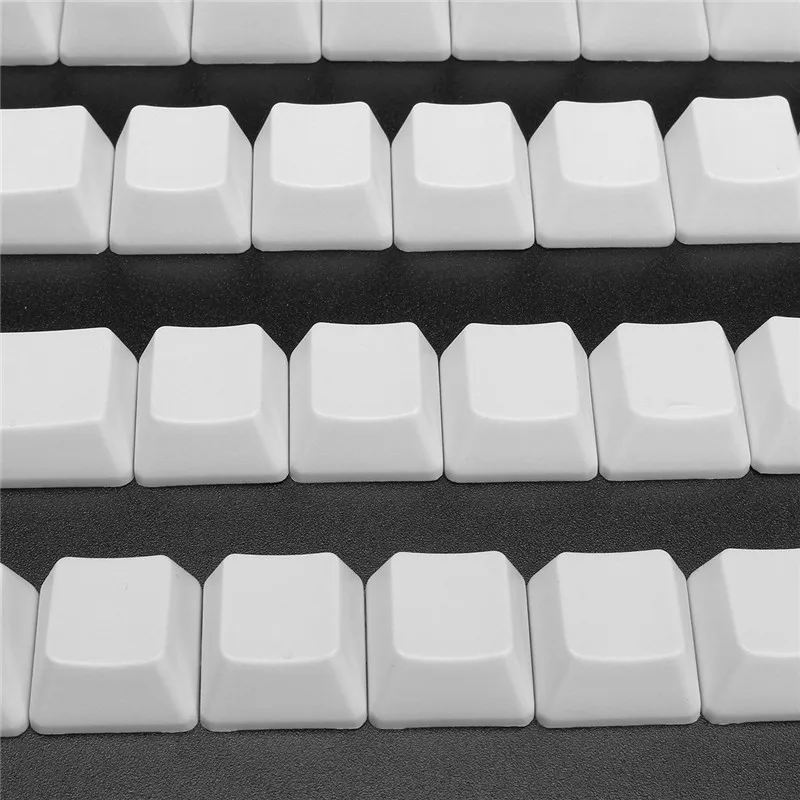 Толстые PBT 62 клавиши механическая клавиатура колпачки для ключей белый черный пустой Печатный OEM профиль ISO колпачки для ключей для игр Keyboad