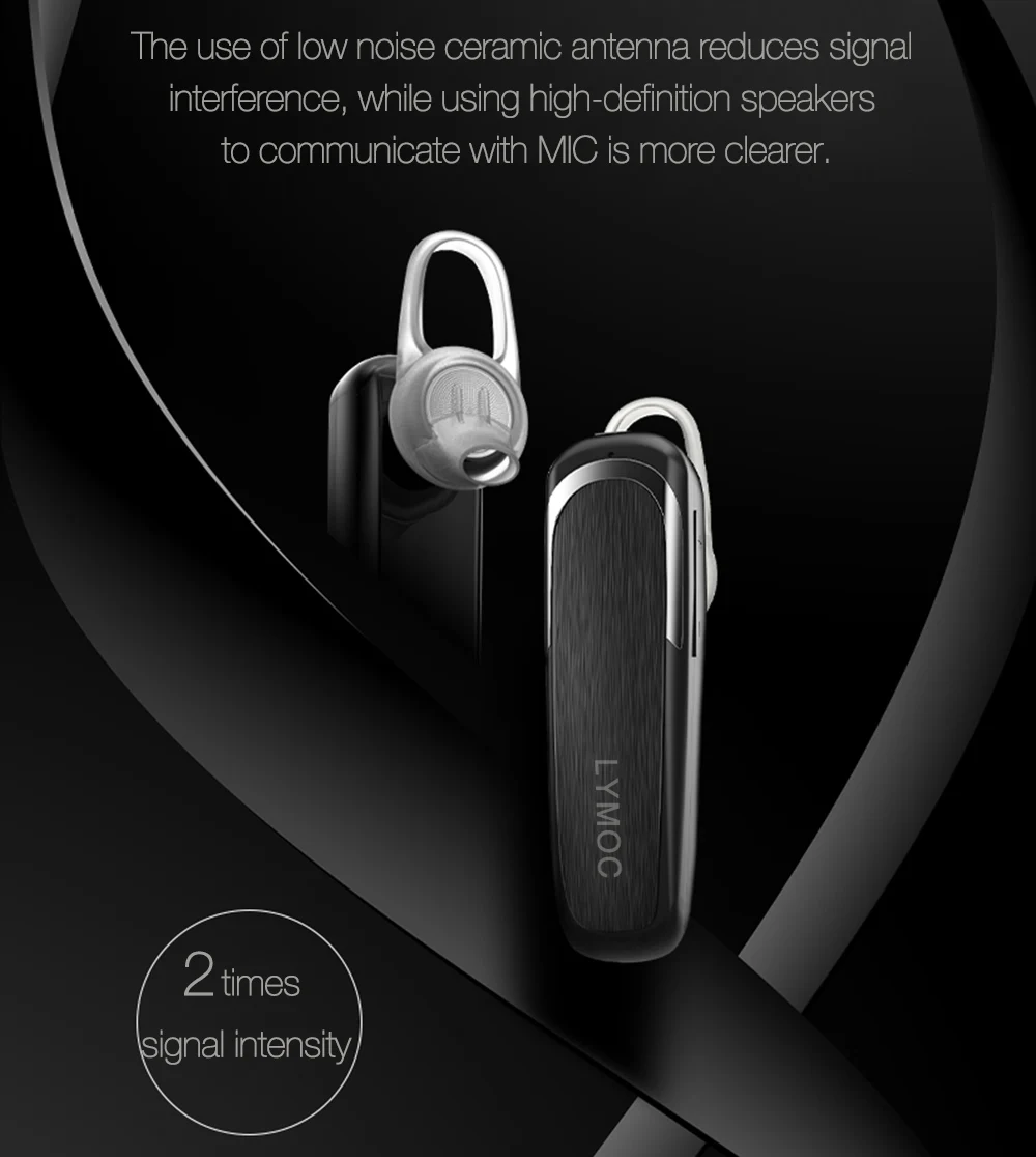 LYMOC Y8 беспроводные Bluetooth наушники, гарнитура для телефона, умный голосовой контроль CSR4.1, 24 часа, Handfree, HD микрофон, музыка для iPhone, Android