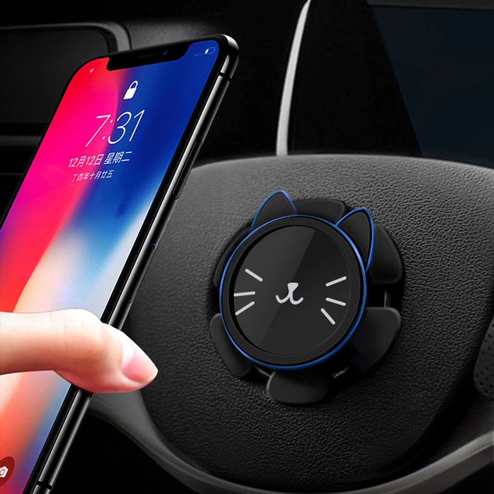 Магнитный автомобильный держатель для мобильного телефона для iPhone samsung, магнитный держатель-подставка на 360 градусов для Xiaomi mi9 huawei, руль