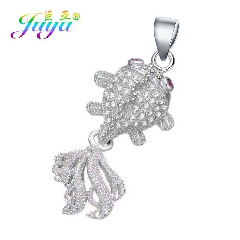 white gold Juya бижутерия ручной работы материал ручной работы Cz Pave Hamsa Подвески Подвеска для женщин Детский Рождественский подарок изготовление ювелирных изделий - Окраска металла: white gold