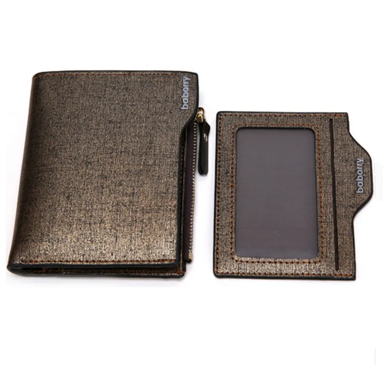 Горячая Мода Высокое качество Мужчины Кошельки Двойные Кошелек ID Card Holder Портмоне