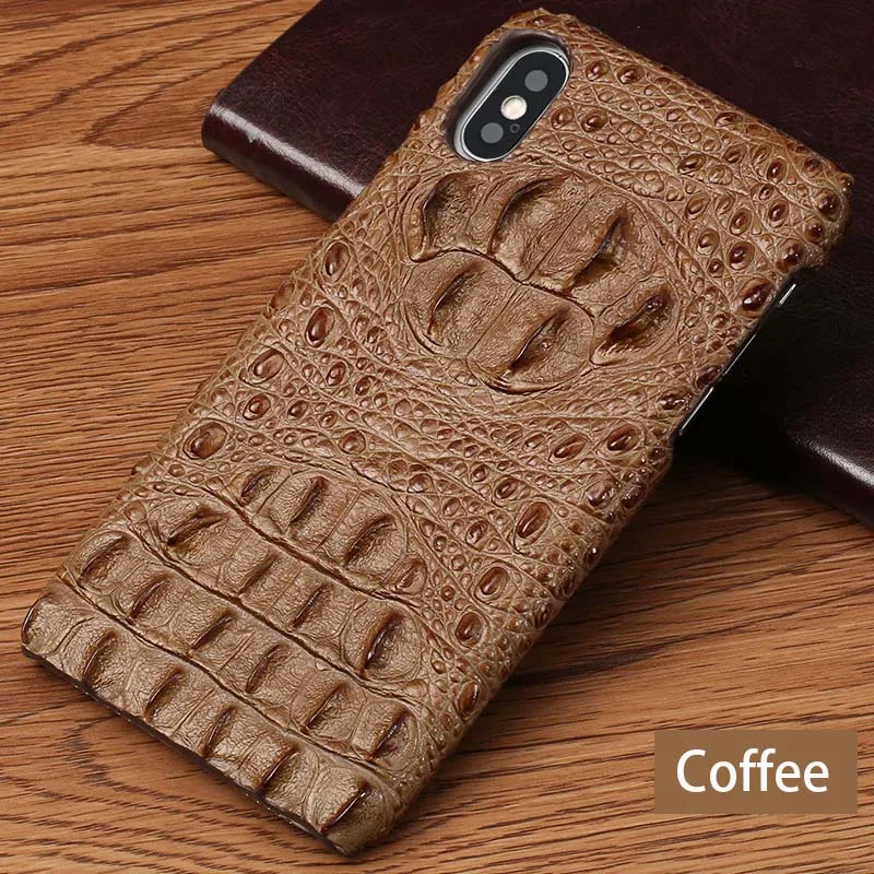COFFEE Высококачественный Роскошный кожаный чехол из натуральной кожи для Apple iphone 7 11 11Pro 11 Pro MAX 6 8 X XS противоударный 3D защитный - Цвет: COFFEE