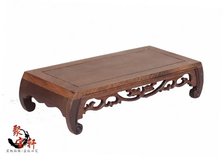 

Mahogany wood carving handicraft furnishing articles base wenge flowerpot shelf of Buddha base