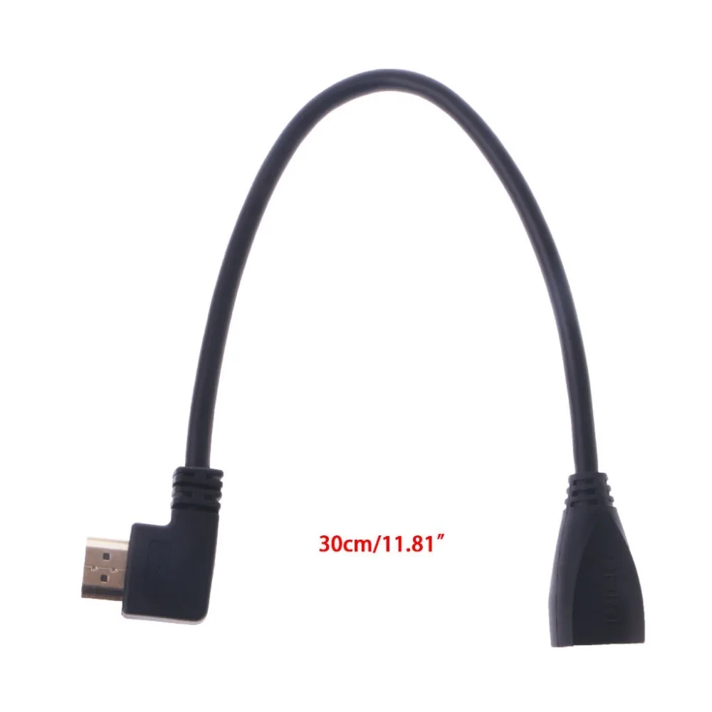 HDMI V1.4 90 градусов правый угловой штыревой прямой Женский удлинитель