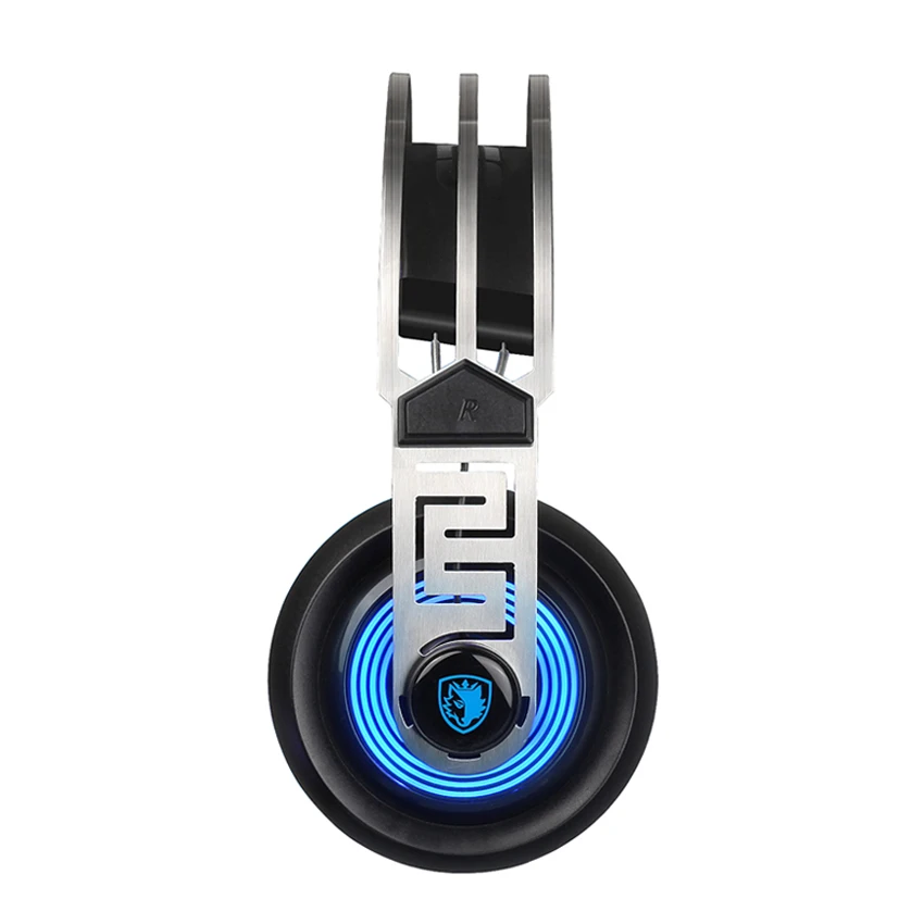 Sades A7 USB игровая гарнитура наушники 7 1 стерео объемный звук Игровые с микрофоном Led