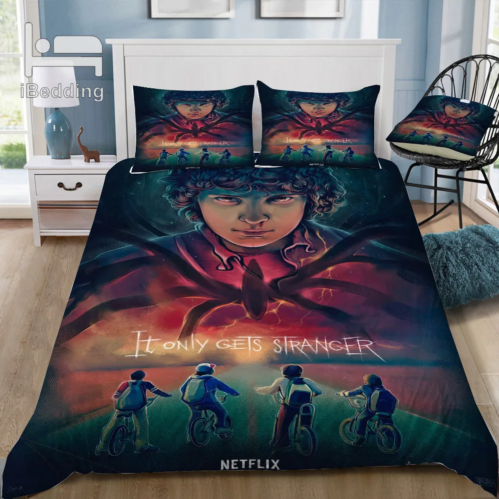 Комплект постельного белья с 3D принтом из фильма очень странные дела|Комплекты