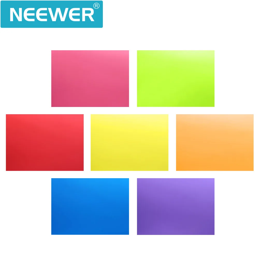 Набор гелевых фильтров Neewer 14 шт. 7 разных цветов 11x8 6 дюймов прозрачная световая