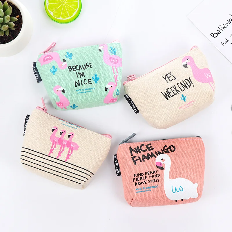 Южная Корея новый милые птицы Фламинго obtrapezoid кошелек милый мультфильм мешок