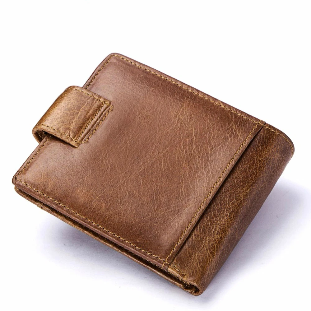 Genuine Leather Men Wallets Coin Pocket Zipper Men's Fashion Wallet with High Quality Male Purse Cartera Portomonee | Багаж и сумки