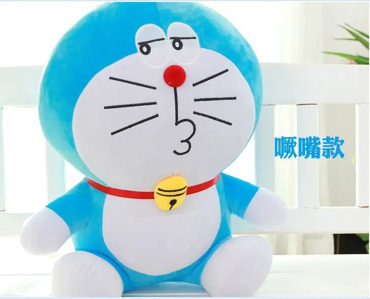 

middle plush blue doraemon toy stuffed cute kissing doraemon doll gift about 50cm 0023