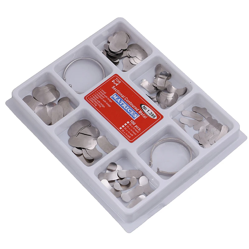 Drop Shipping 100Pcs/Pack Dental Matrix Sectional Contoured Metal Matrices Wholesale | Красота и здоровье