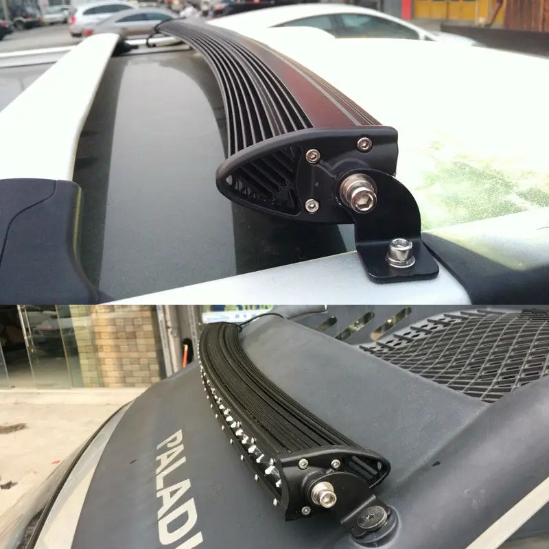 Сверхтонкий Однорядный изогнутый 3d-светильник 150 Вт на дальние расстояния для