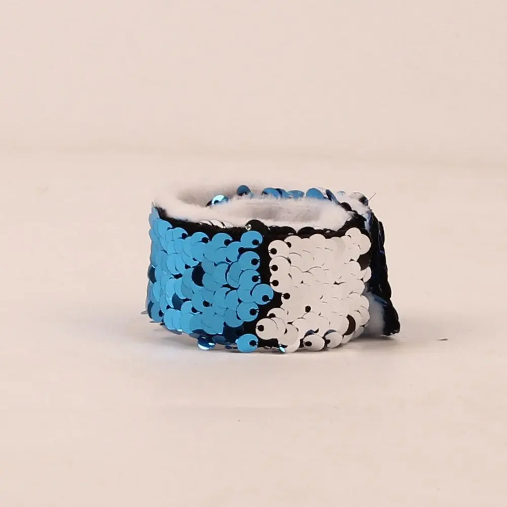 blue silvery Двойной цвет СЛЭП браслеты игровой способ ремешок для детей день рождения праздник пляжные вечерние цена поставщика сюрприз - Окраска металла: blue silvery