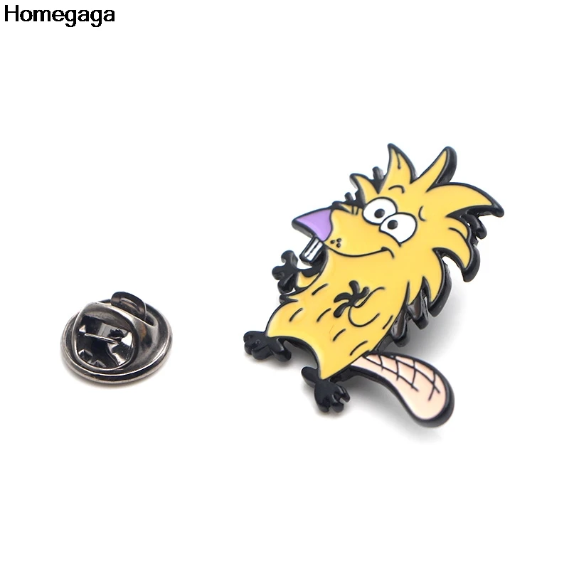 Homegaga Angry Beaver цинковые булавки para рюкзак pride clothes медаль для сумки рубашки Значки броши для мужчин и женщин D2041