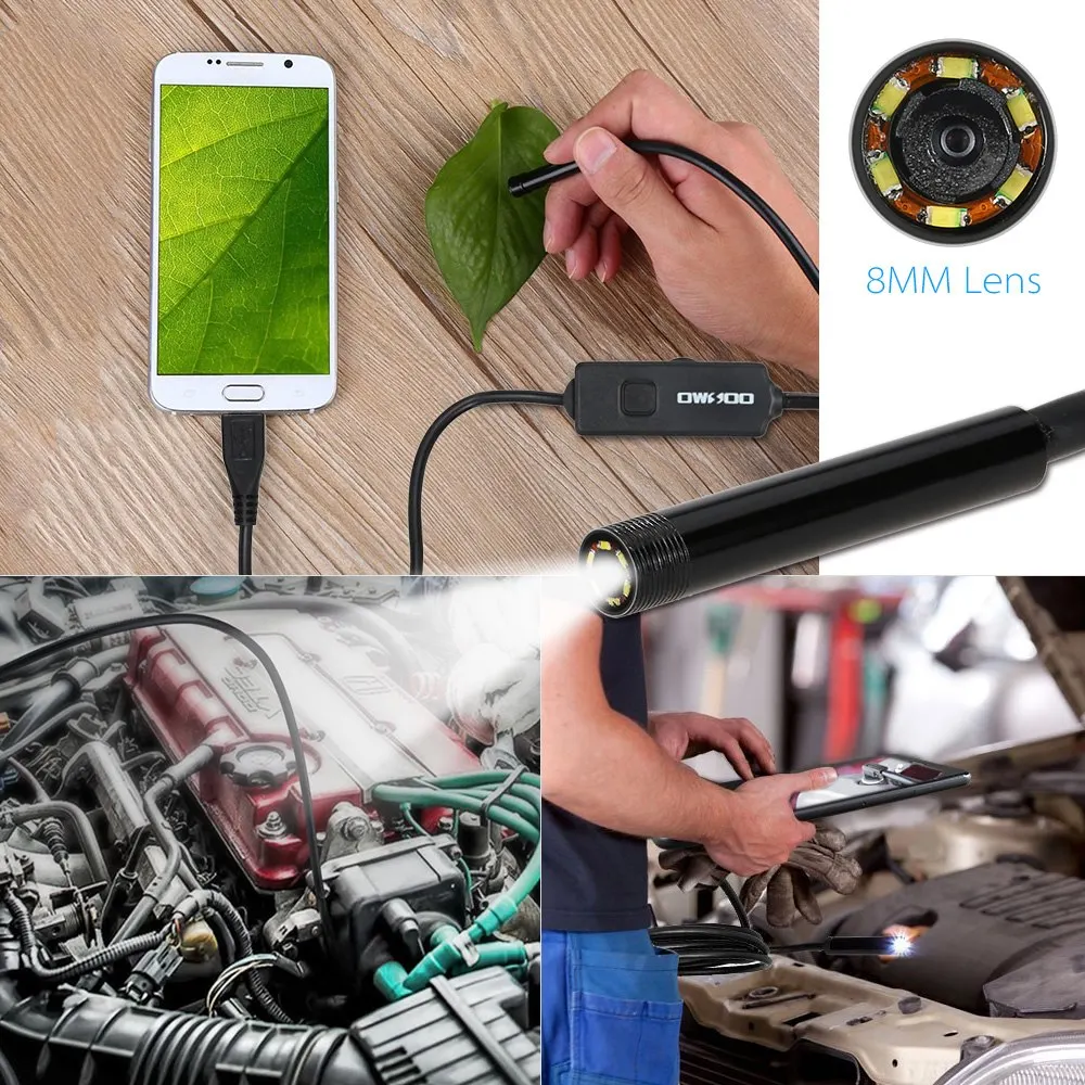 Автомобильный диагностический сканер Android инструмент OTG USB проводной эндоскоп