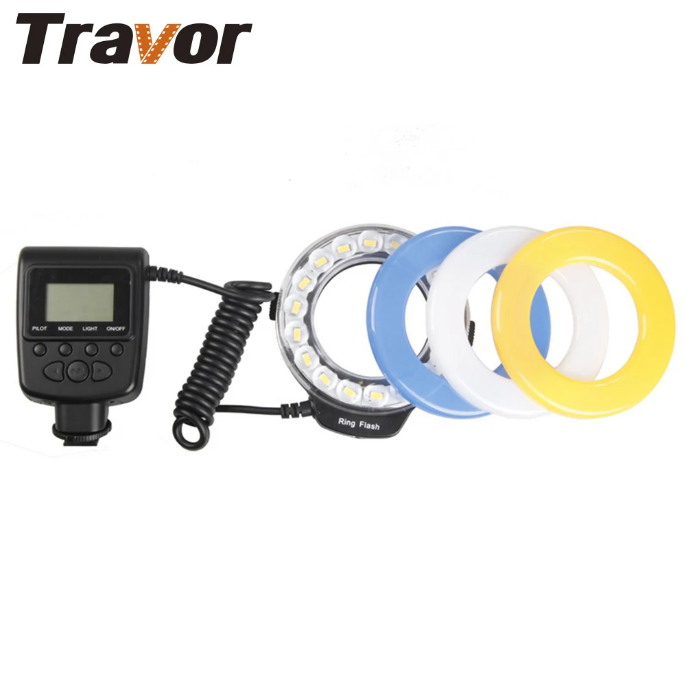 Travor 18 шт. SMD LED с 8 переходными кольцами 4 цвета рассеиватель кольцо вспышка RF600E для