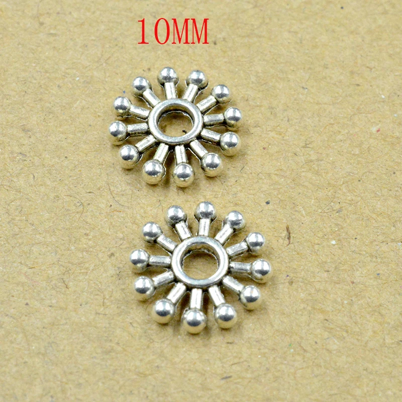 FLTMRH 20 шт 12 мм бусины чашки серебряные лепестки Лотуса в виде чаши Spacer Подвески для