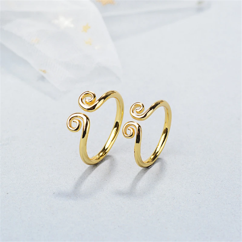 Unix пара Золотой Серебряный регулируемое кольцо подтягивающее Уникальный