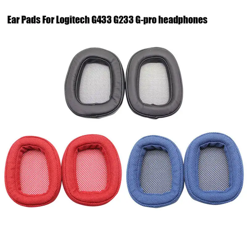 Сменные кожаные Амбушюры подушечки для наушников для logitech G433 G233 G-для наушников, накладки для наушников, аксессуары для наушников#724