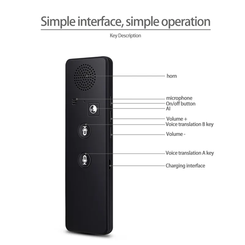 Умный переводчик с функцией Bluetooth 4 2 28 языков|Электронные переводчики| |