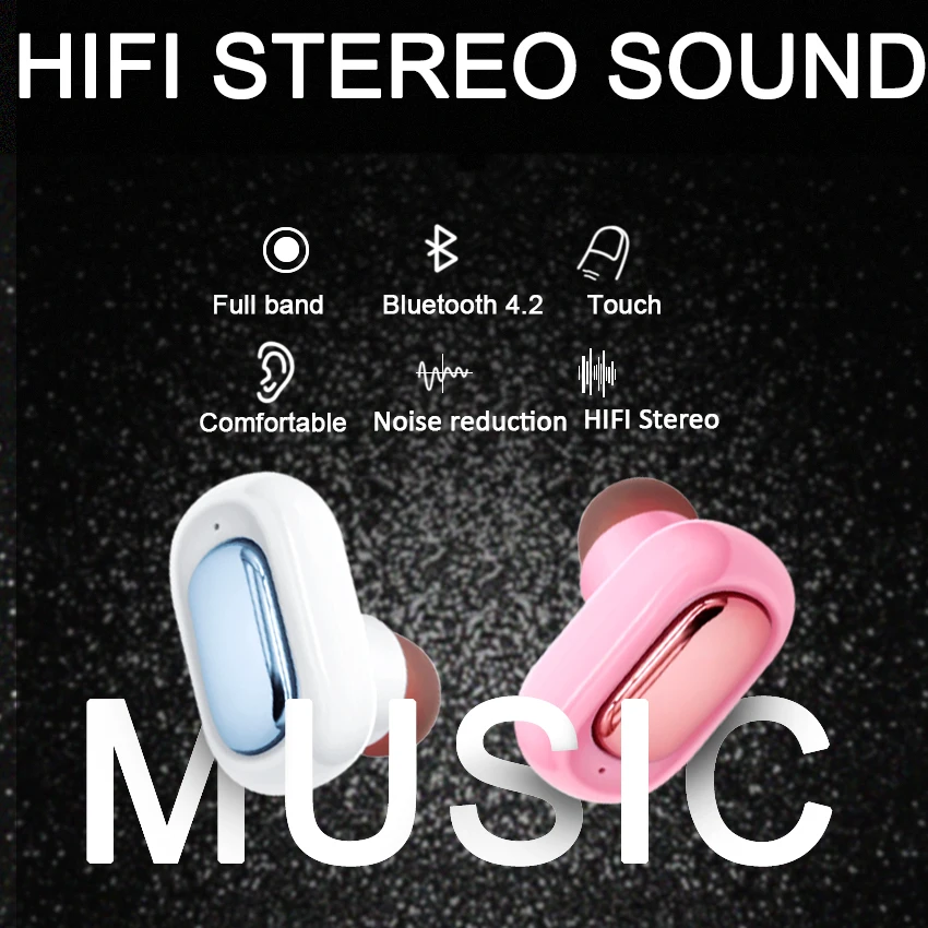 TWS беспроводные Bluetooth наушники 9D супер бас стерео HIFI Звук шумоподавление микрофон