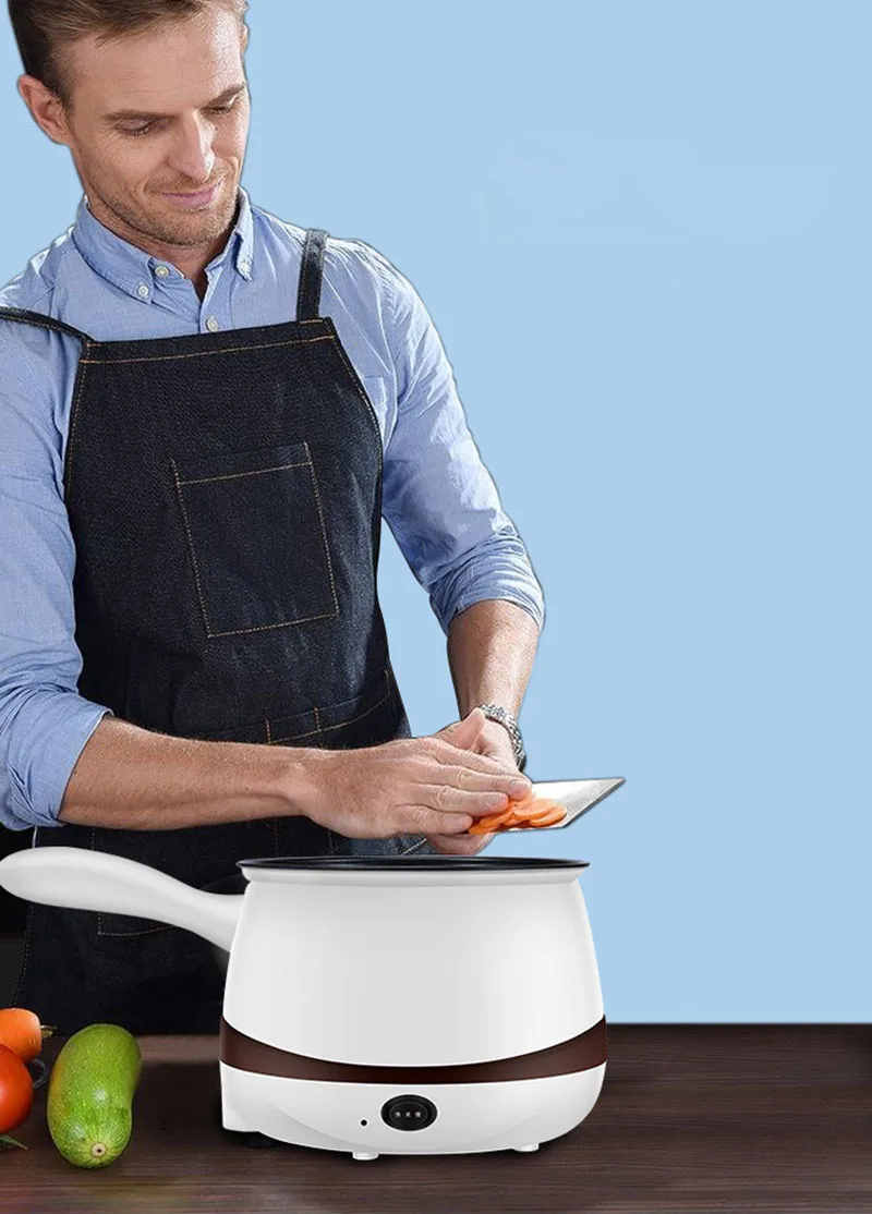 110V/220V Mini Multifunctional Electric Cooking Pot Machine Single/Double Layer Available Rice Cooker Steamed Non-stick coating