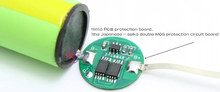 2 шт./партия защищенный перезаряжаемый аккумулятор 18650 Ncr18650b 3400mah с Pcb 3,7 v