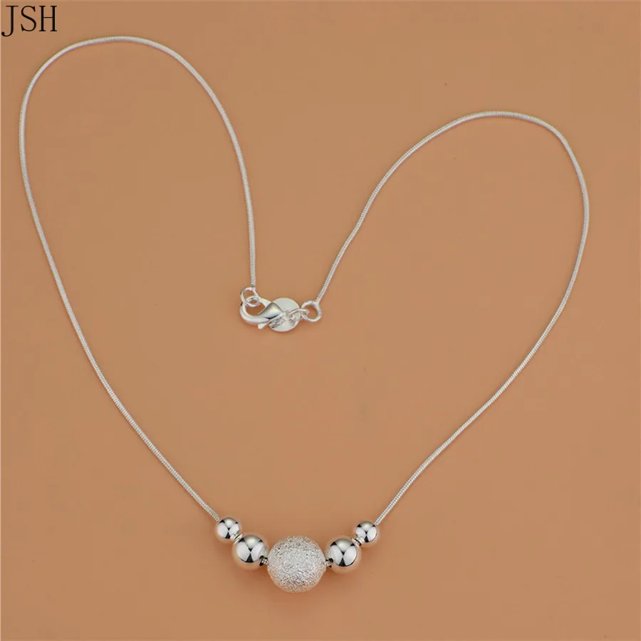 Подвески Свадебные серебряные цвета новые милые женские бусины ожерелье